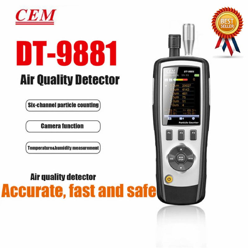 CEM DT-9880 DT-9881 DT-9880M DT-9881M DT-9883M Air Quality Detector Particle Count PM2.5 Dust Particle Counter Particle Detector CEM DT-9880 DT-9881 DT-9880M DT-9881M DT-9883M Air Quality Detector Particle Count PM2.5 Dust Particle Counter Particle Detector